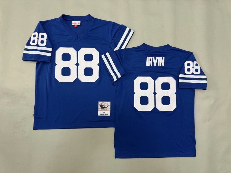 Men 2025 Nike Dallas Cowboys #88 Irvin Blue Throwback Limited NFL Jersey 002